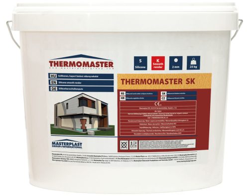 Thermomaster szilikon kapart hatású vékonyvakolat, 1,5mm szemcsméretű ( Fehér ) 25kg